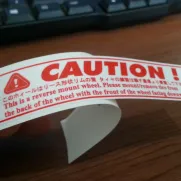 JDM Style Sticker caution reverse