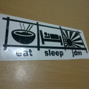 JDM Style Sticker eat sleep jdm 3rd